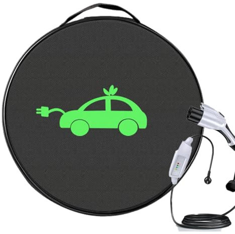 Paquete de Transporte de Cable de Cargador EV, de Cable de Carga EV, contenedor de Cable de Jersey de Oxford Impermeable, Caja de Recarga de automóviles eléctricos, Ideal para Uso Interno y