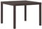 vidaXL Gartentisch Braun 100 x 100 x 73 cm Poly-Rattan, Garten und Terrasse, rechteckiger Tisch aus Stahl, große, wetterfeste Essgruppe für den Außenbereich