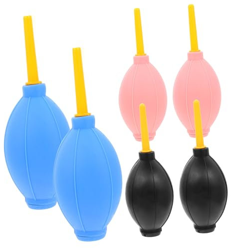 6 Pezzi Palla d'aria lavaggio pompa polvere detergente per lenti della fotocamera soffiatore manuale Piccolo soffiatore portatile palla spolverino d'aria nuovo materiale tpe
