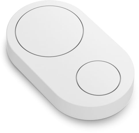 Flic Duo, Smart-Home-Controller, funktioniert mit Matter, Alexa, SmartThings, Sonos, Homey über jeden Flic Hub, Weiß