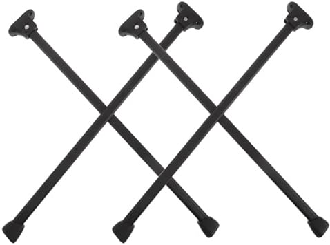 DOITOOL Lot de 4 Pieds de Table Pliants en Métal 50 CM Pieds Antidérapants de Sabot Compatibles pour Tables Pliantes D’Extérieur Cadres de Lit et Réparation de Meubles Support Robuste