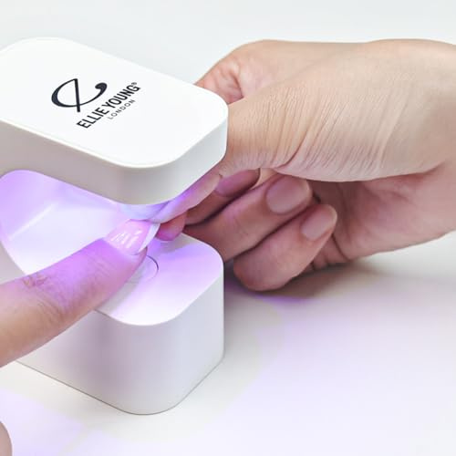 Ellie Young Mini UV LED Nail Lamp, 6W Portable Gel Polish Curing Light, U-Shaped Design with 6 LED Beads, 60s/90s Timer, Type-C Powered – Perfect for DIY Manicures & Travel