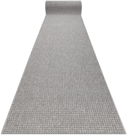 rugsx Teppichläufer Casablanca Loop, weicher Schlingenteppich, strapazierfähig & pflegeleicht, für Wohnzimmer, Schlafzimmer, hellgrau 100x1000 cm