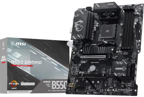 MSI B550 Gaming Motherboard, ATX | Unterstützt Prozessoren der AMD Ryzen 5000er-Serie, 5000 G-Serie, 4000 G-Serie und 3000er-Serie, AM4 – DDR4-Memory Boost