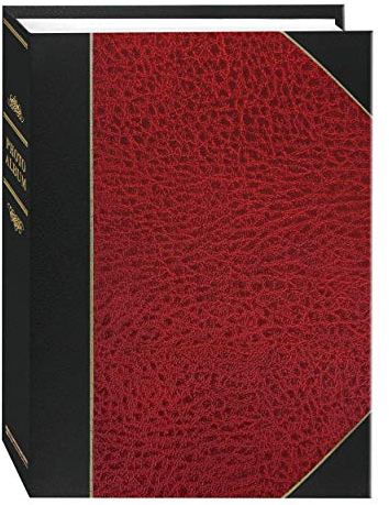 Pioneer Photo Albums Fotoalbum mit 50 Taschen, Kunstleder, für 12,7 x 17,8 cm, Rot/Schwarz