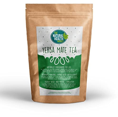 The Natural Health Market, Yerba Mate Tea Bags - 50 Count | Compostable Pyramid Bags | Unsmoked and Not Aged Yerba Mate Tea | Herbal Tea