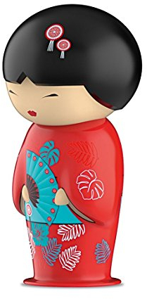 Eigenart Teafan Maiko Geisha red Tee-Ei aus Porzellan mit Deckel und Edelstahlsieb, BPA frei, 350ml, 80054