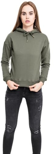 Urban Classics Damen Ladies Hoody Kapuzenpullover, Olive, S EU