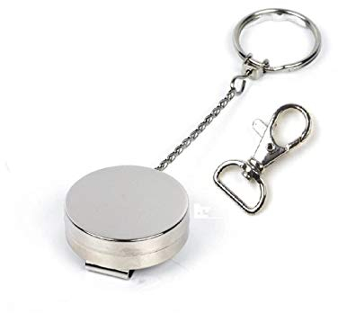Waizmann.IDeaS® Ausweisjojo Stahlseil STAHLSEIL mit Gürtelclip & Arretierung 40mm Ø Jojo Zipper rund Aufrollmechanismus bis zu 200gr Zugkraft EXTRA STARK & Karabinerhaken