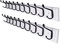 Dseap Garderobenleiste: 97cm lang schwerlas hakenleiste mit 10 doppelhaken, kleiderhaken wand, wandgarderobe, garderobenhaken für mantel hut handtuch handtasche, bambus, weiß, 2-er set