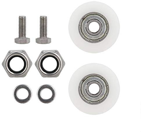 Kit de Remplacement de Roues de Porte, roulettes de Porte de Serre,Kit de Remplacement de roulettes de Porte de Serre de diamètre 30 mm pour Portes coulissantes