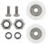 Replacement Kit for Door Wheels, Greenhouse Door Casters, Replacement Kit of 30 mm Diameter Greenhouse Door Casters for Sliding Doors