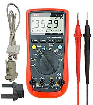 Uni-t Ut61D LCD retro illuminato 6000 Conte auto gamma multimetro digitale RS232C Vero RMS AC/DC Tensione Resistenza Corrente Capacità Tester con diodo di prova, Buzzer continuità, misura relativa