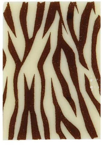 Schokoladenaufleger Rechteck Zebra 35x25mm 315 Stck