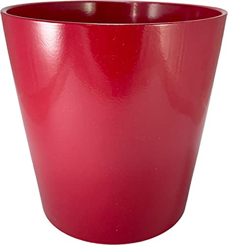 FRANCACOR Pack DE 2 Maceta Loza Cerámica Color Rojo para Interior Exterior (17 x 16 cms) Altura x diámetro