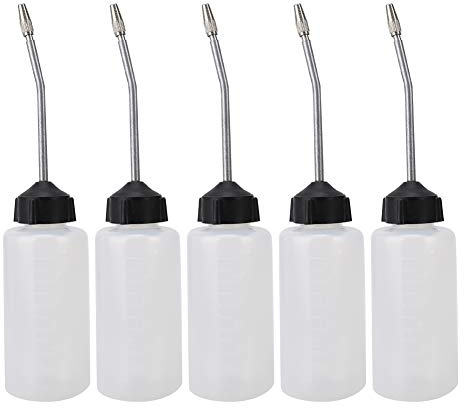 Cikonielf 5Pcs Sewing Machine Oiler 120ml Plastic Oil Dispenser Oil Bottle with Long Extended Spout for DIY Craft and Sewing Machine Maintenance