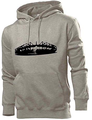 Generisch Gladbach Stadion Männer Hoodie Sweatshirt Grau L