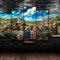 yuanjun 3D Leinwanddrucke,Modulare Wandkunst Wandaufkleber,5 Teiliges Wandbild,Größe 150 X 80 cm Leinwandbild, Wandbilder XXL Far Cry 5 Neues Eden Letztes Abendessen