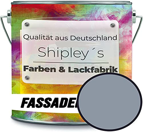 Fassadenfarbe mit Lotuseffekt hochwertige Silikonharzfarbe Sockelfarbe RAL 7001 Silbergrau // Shipley's Farben & Lackfabrik