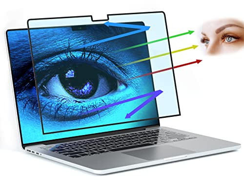 FILMEXT Protector de pantalla para MacBook Pro de 16 pulgadas 2024-2021, filtro de pantalla de luz azul sin burbujas para MacBook Pro de 16.2 pulgadas M4 A3403 A3186/M3 Pro/Max A2991/M2 A2780/M1 A2485