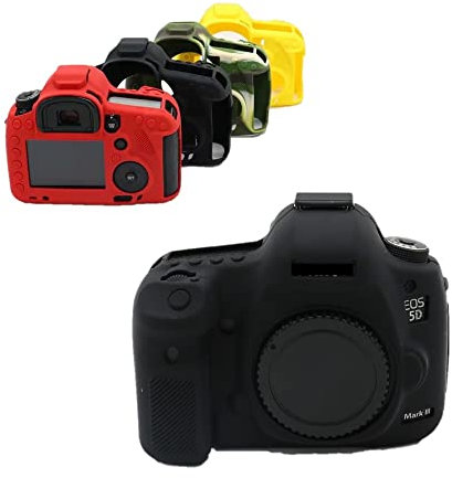 Housse de protection en silicone souple pour appareil photo numérique Canon EOS 5D Mark III Noir, Noir , Étui pour appareil photo