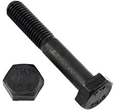 10 Stk Sechskantschraube mit Schaft - DIN 931 10.9 M18 x 160