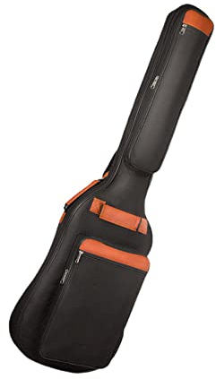 Perfeclan E-Bass-Gitarren-Rucksack, verstellbarer Schultergurt, Tragetasche mit Taschen-Bassgitarren- für akustischen E-Bass zu Hause, Bass