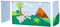 Hoppekids Dino-Abenteuer Handgefertigter Halbhochbettvorhang (70x160cm) inkl. Draht-Set und Haken für Kinderzimmer