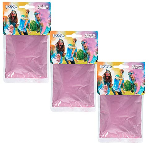 Boland - Festival Powder, set de 3 polvos Holi de colores, accesorio para CSD o fiesta temática