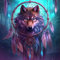 Diymood DIY Diamond Painting Traumfänger Kit – 5D Diamant Bilder Wolf für Erwachsene | Kunstvolle Strass Stickerei Sets für Home Dekoration | 30X30 cm Wanddekoration