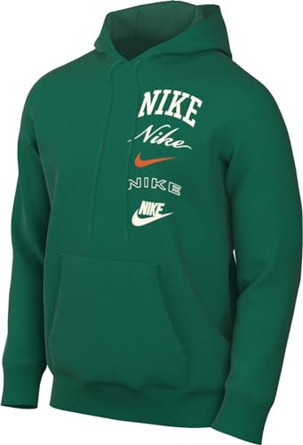 Nike Herren Top M Nk Club Bb Po HDY Stack Gx, Malachite/Safety Orange, FN2634-365, 2XL