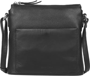 Gerry Weber - Umhängetasche mit Reißverschluss für Damen, Maße 23x23x6cm, Schwarz