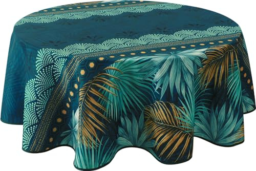 Le linge de Jules Paraiso Tischdecke, schmutzabweisend, rund, 160 cm