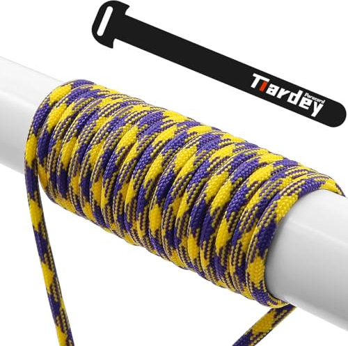 Tiardey PPF-041 Paracord 4mm 100ft (31m) 7 fili, resistente allo strappo, cavo in nylon, paracord Mil Spec tipo III, può contenere fino a 250 kg per campeggio di sopravvivenza all'aperto