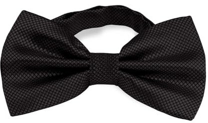 OcioDual Pajarita Negra, Pajaritas Hombre, Pajarita Hombre a Cuadros con Cierre de Gancho Clip Ajustable, 12cm x 6cm, Accesorios Ropa para Celebraciones, Fiestas, Trabajo, Bodas y Eventos