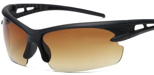 SEIWEI 1Stück Outdoor Reitgläser, Mode Bogen Leichte Sonnenbrille Staubdes Winddichte Sicherheit Sonnenbrille für Outdoor Aktivität Sport Eyewear Gradientenbraun