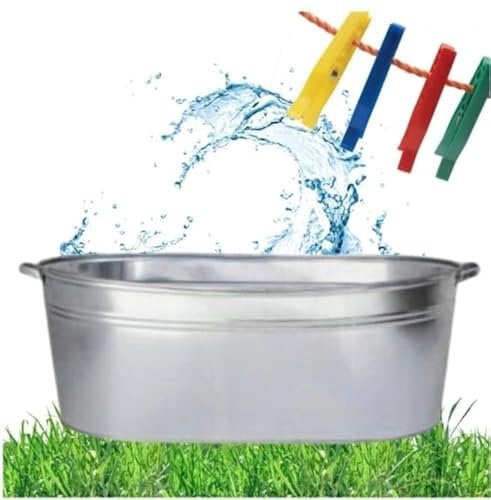 Badewanne Verzinkte Zinkwanne Ovale Pflanzgefäße Blumentopf Garten 75 Liter