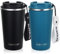 GLEKGLEK Coffee to go Becher 510ml Isolierter Reise Kaffeebecher mit Deckel 2er-Pack Kaffee Thermobecher für Auto Halter