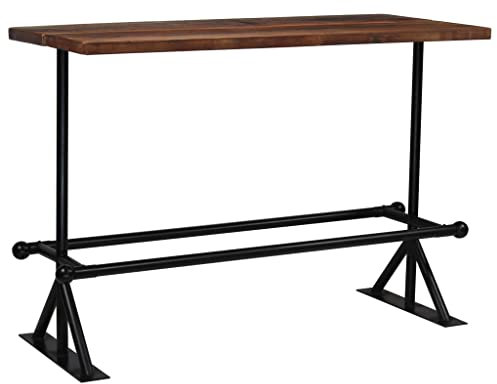 LLEZKBR Möbelstück Bartisch Massivholz Altholz Dunkelbraun 150x70x107cm