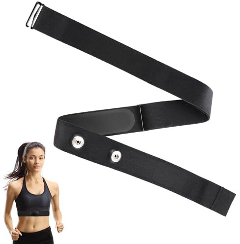 Hugwish pulsometro Banda Ajustable (75 cm a 105 cm) para Bluetooth Ant+ pulsometro Compatible con Garmin, Wahoo, Polar H10 H9, Coospo, Magene, Bryton, Livlov, Sensores de Distancia de 45 mm (2)