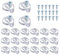 BodenträGer Kunststoff Transparent Mit Stahlstift, 22stk.Glashalter Clips Kit Spiegelhalter 13mm Durchmesser TüRen, Fenster Mit Schrauben