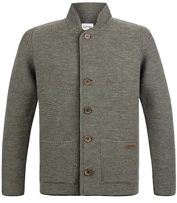 Stockerpoint Strickjacke Nicolo I Größe 46-60 I Herren Trachtenjacke im klassischen Design mit Stehkragen & Trachtenknöpfen I Bequem & warm I Perfekt für Trachten & Festlichkeiten