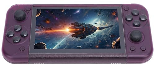 RG50xx Retro Handheld Game Console, 5 Zoll IPS 800x480 Tragbarer Spielemulator mit 128 GB Karte für 2D 3D Spiele, Unterstützt HD Multimedia Interface TV Output (Violet)