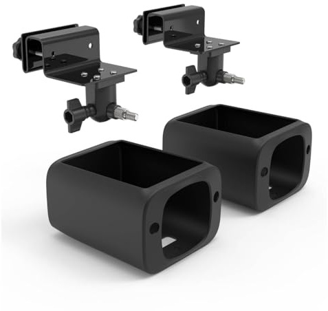Koroao Gutter Mount with Silicone Cover Skin for eufy Security SoloCam S220 Security Camera (2pack-Black)
