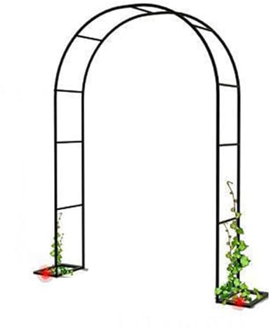 KKTX Metal Garden Arch Rose Pergola pergola Outdoor Trellis Arch Cling Plants Stand Weather Aough Decoration Decoration Wedding ArchesBlack,1.2c2.2m