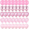 Palloncini rosa, 60 pezzi, 12 pollici, rosa metallizzato, rosa chiaro, macaron, rosa, elio, per ragazze, baby shower, decorazione di compleanno, matrimonio, festa