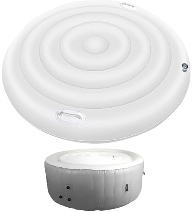Copertura gonfiabile per vasca idromassaggio, coperchio per vasca idromassaggio, copertura gonfiabile rettangolare per vasca idromassaggio con manico, coperchio per vasca da bagno a risparmio