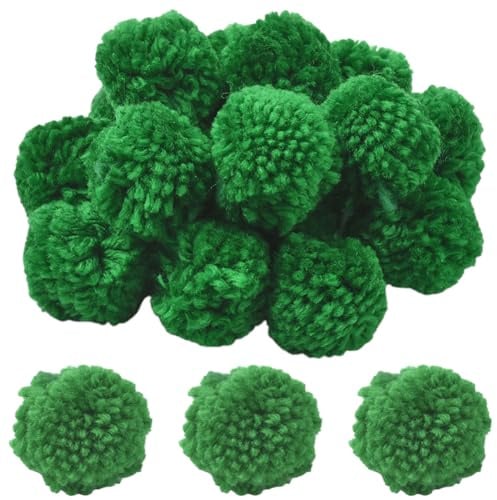 SUNNYCLUE 24 Stück 4cm Grüne Pompoms,Bälle Aus Wolle Weicher Filz Flauschig Rund Handgefertigte Dekorationen Hängende Ornamente Ball Für Heimwerker Kunsthandwerk Zuhause Party Weihnachten St. Patricks