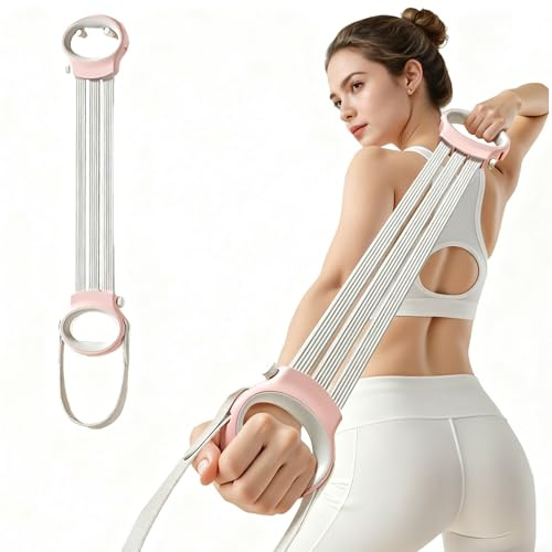 Expander Fitness mit Rückentrainer und Fitnessbänder, Bauchtrainer, Sportgeräte Zuhause, Fitness Zugband zum Trainieren