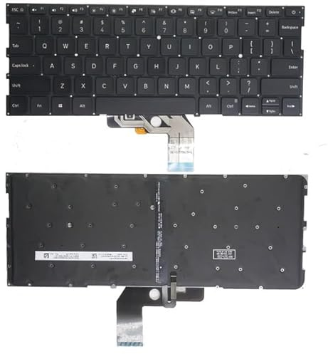 ZCDYGHU Tastiera per Laptop XIAOMI Mi Notebook Air 13 161301-01 Tastiera US mk10000005761 490.09U07.0D01 9Z.ND7BW con retroilluminazione(Black)